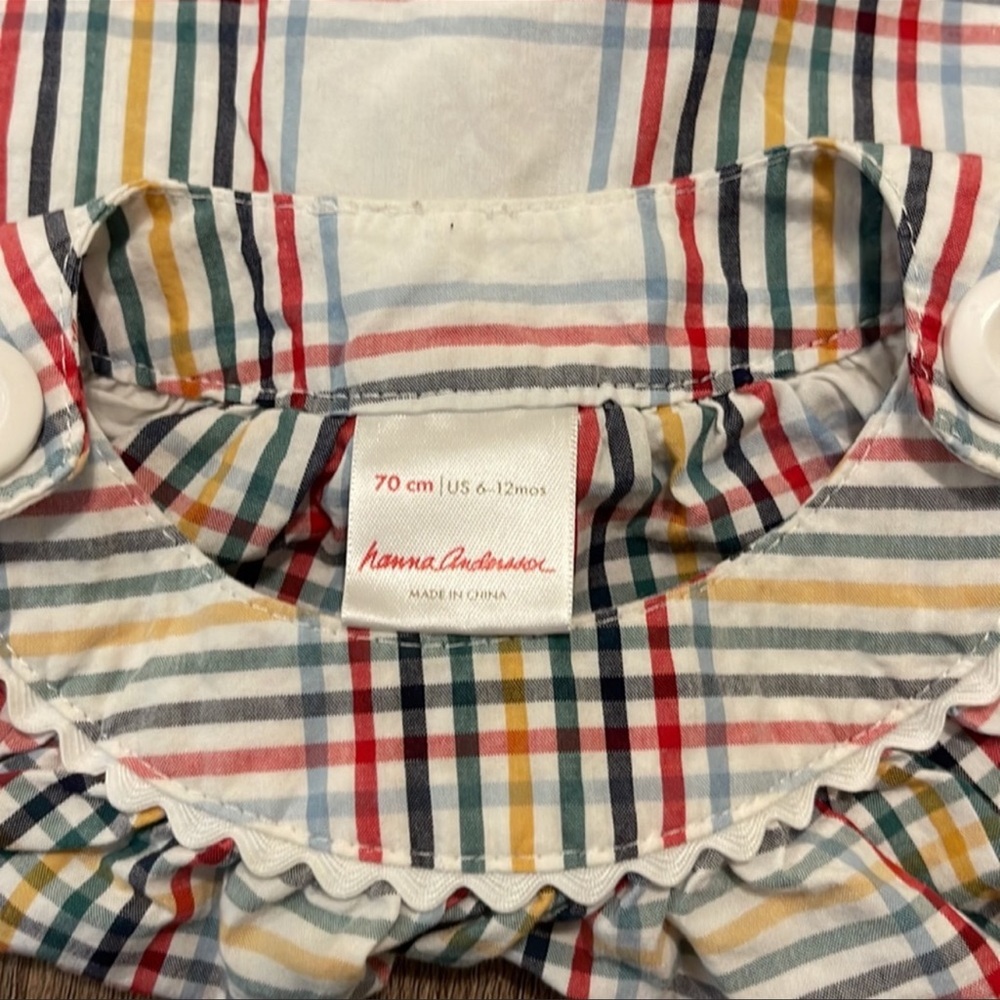 Hanna Andersson checkered dress size 70/ 6-12 months